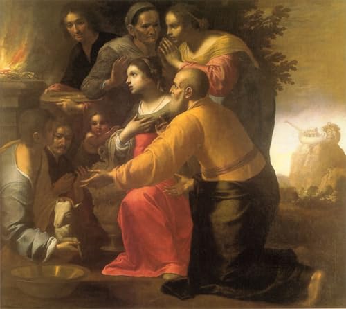 Tableau la Lamentation sur le Christ mort Carracci décoration salon toile 60x90