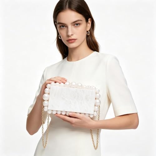 Image of CUXVA Acrylic Evening Clutch Bag for Women Glitter Marble Purse Handbag for Wedding Party Prom