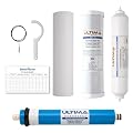 Ultima 4-Stage Reverse Osmosis Universal Under Sink Water Filter Replacement Cartidges with 50 GPD Reverse-Osmosis Membrane and 1 Quick Connect Post Filter