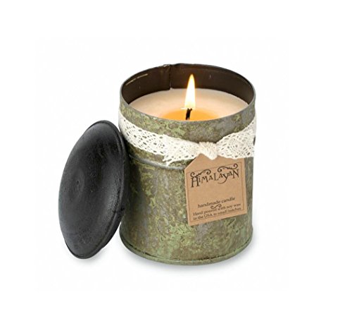 Himalayan Candles Spice Tin 10-Ounce Soy Candle, Small, Ginger Patchouli, Green