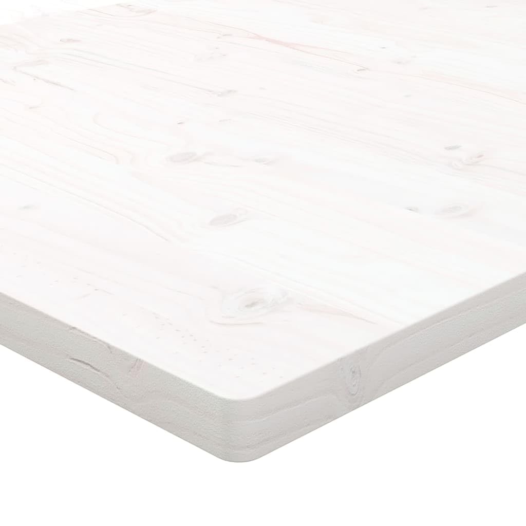 Tablero de Mesa Rectangular Madera Tablero Escritorio tablones de Madera Tablero de Mesa de Pino Blanco 100x50x2,5 cm