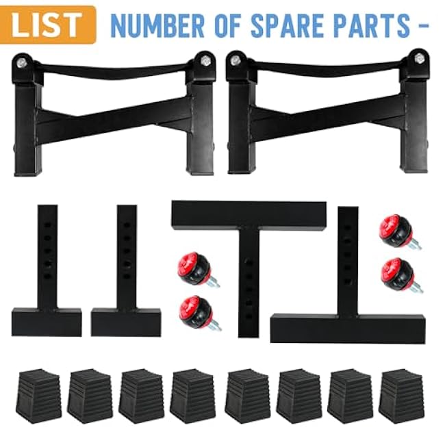 Deadlift Jack Barbell Stand, Barbell Rack, Barbell Buffer Frame, Carbon Steel Barbell Jack, Easily Load and Unload 800lb Barbell Plates for Deadlift Exercise & Weight Training (Black)