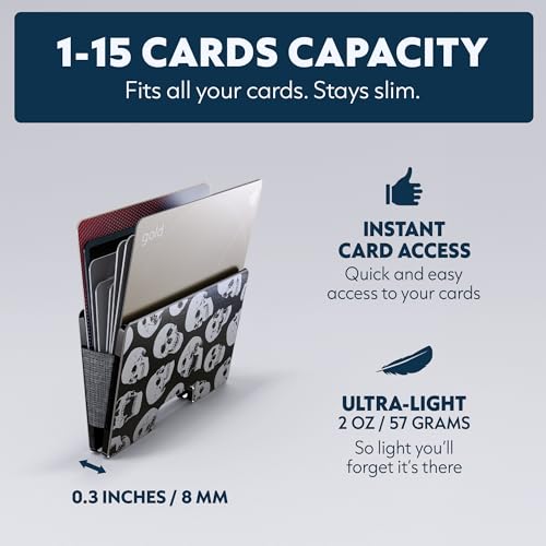 Image of Engraved Aluminum Wallet for Men - Slim Money Clip & Card Holder with Engraved Finish. Enhanced RFID Blocking, Compact, Unique & Minimalist Wallets