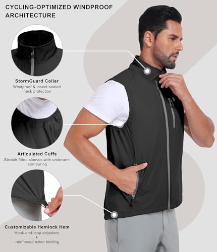 Little Donkey Andy Men's Quick Dry Vest Sleeveless Summer Stretchy Windproof Jacket for Golfing Cycling Running3
