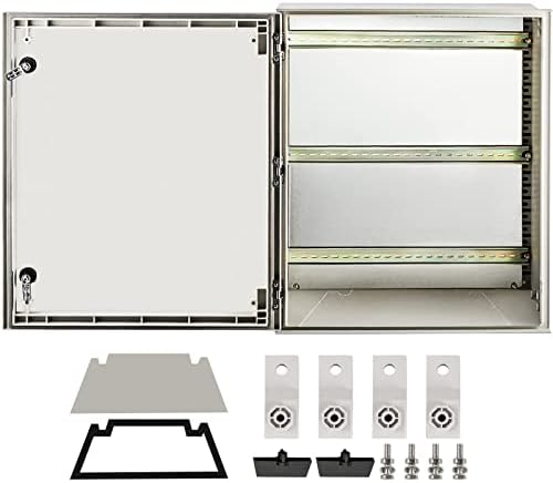 VEVOR Electrical Enclosure Box,23.6''×19.7''×9.1'',Fiberglass Junction Box,IP66 Waterproof & Dustproof,Outdoor Electrical Box,with Mounting Plat
