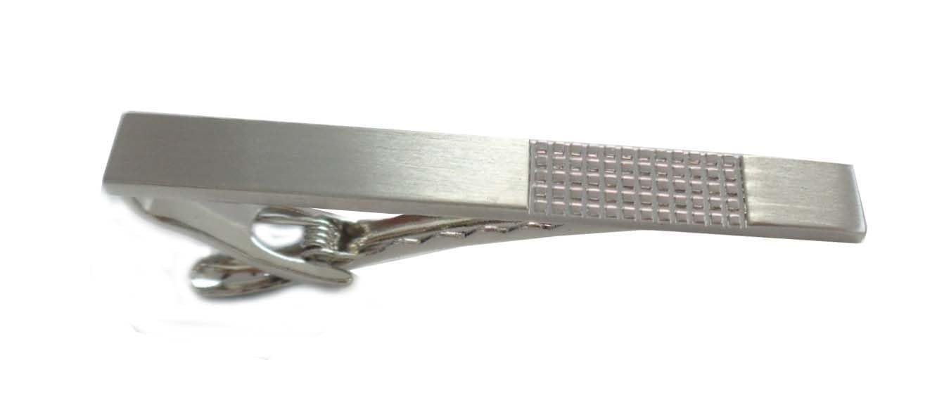 Manschettenknöpfe Krawattennadel Set silbern matt-glänzend Krawattennadel kurz ca. 6 cm lang + Geschenkboxen