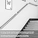 Stainless Steel Staircase Handrail, 30cm-600cm Silver Metal Round Tube Non Slip Corridor Support Rod, Wall Mounted Banister for Garden Stairs Yards Hospital/Sturdy Baluster/Safety Railing(5 FT)