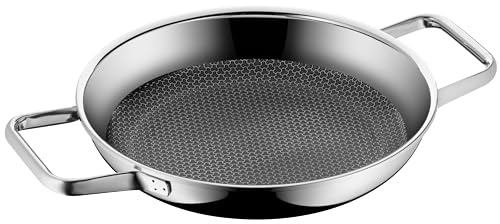 WMF Profi Resist Poêle de service 24 cm, Induction + four, Acier inoxydable poli, Revêtement antiadhésif PermaDur, Structure de protection anti-rayures 1756346411