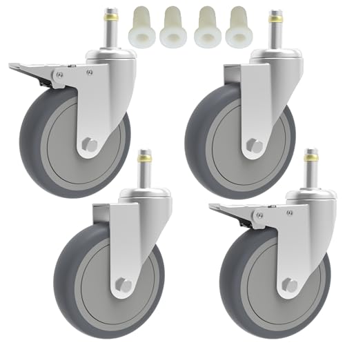 RILIDRI 4 inch grey stem casters