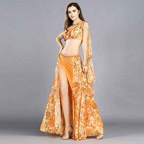 ROYAL SMEELA Women's Belly Dance Costume - Skirt, Bra, Belt, Shawl & Bracelet