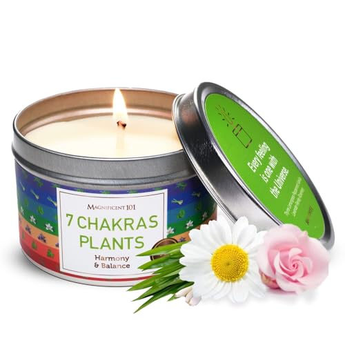 Bougie purification 7 plantes chakras MAGNIFICENT 101 rituel haut de gamme