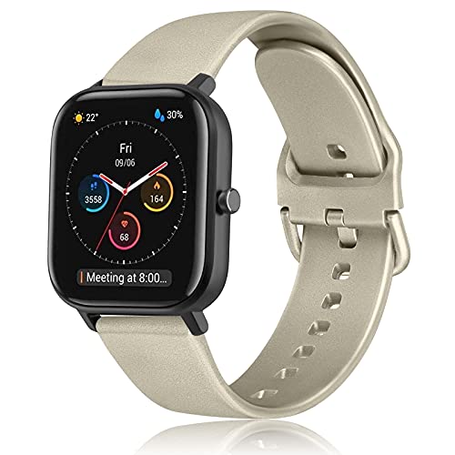 Análisis del Xiaomi Amazfit GTS Desert Gold: Smartwatch de Lujo a Precio Asequible DEOU Correa para Amazfit GTS,20mm Silicona Suave Pulseras de Repuesto para Amazfit GTS 4 Mini/GTS 4/GTS 3/GTS 2/2 Mini/2e/Amazfit Bip 3 Pro/Bip U Pro/Bip S/GTR 42mm(Oro)