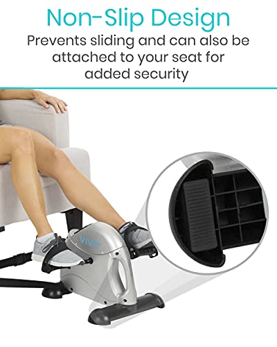 Vive Under Desk Bike Pedal Exerciser - Stationary Exercise Leg Peddler - Low Impact, Portable Mini Cycle Bike For Under Your Office Desk - For Arm Or Foot - Small, Sit-Down Recumbent Equipment Machine #TOP6