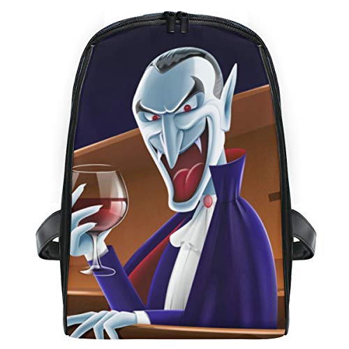 ELIENONO Mochilas Escolares Juveniles Vampiro Hombre Casual para Portatil Resistente