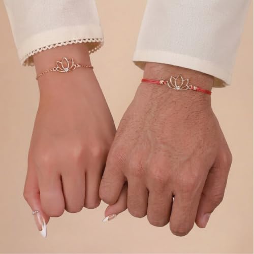 Image of Salty Rakhi for Brother & Bhaiya Bhabhi | Wrist Band Gift Pack for Sister, Bro, Bhaiya and Bhabhi | Bracelet for Men, Women | Fancy Jewellery Combo Gifts | Gift for Rakshabandhan | Traditional Rakhi Gift