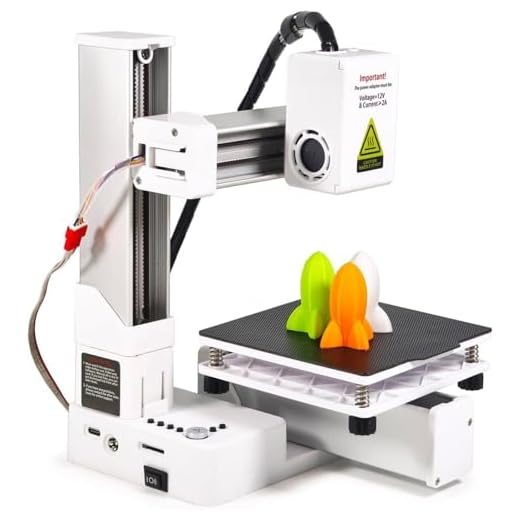 GXGSDM Stampante 3D compatta, Stampante 3D for Principianti, livellamento Automatico,Volume Stampa 100x100x100 mm,Supporta filamenti PLA e TPU,utilizzata for progetti Domestici scolastici(White)