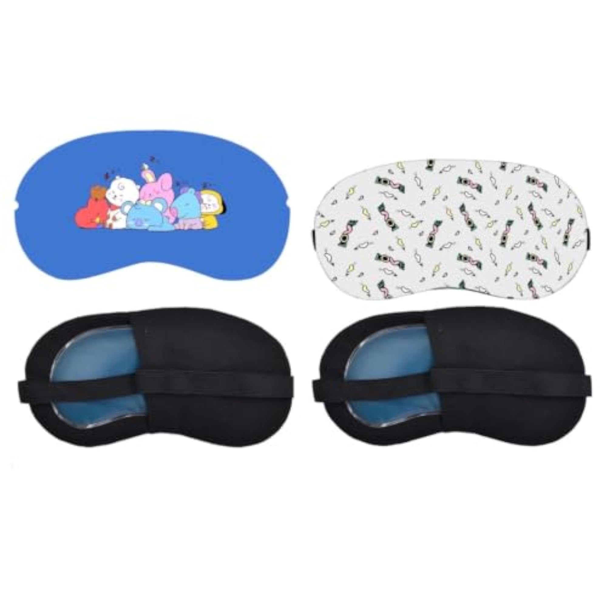Kawaii Friends Mini Unicorn Pattern Sleeping Mask Combo