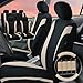 FH GROUP FH-FB054114 Cosmopolitan Flat Cloth Seat Covers, Airbag compatible and Split Bench with Steering Wheel Cover and Seat Belt Pads- Fit Most Car, Truck, Suv, or Van