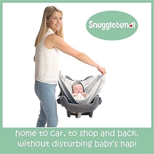 Snugglebundl Cotton Baby Blanket with Handles - Car Seat & Travel Support - 0-18 Months - Haze, Baby Haze, 80 x 80 cm - Image 4