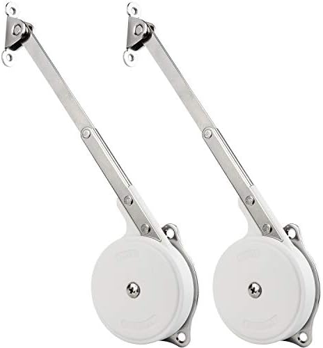 Douper 70N-120N Professional Soft Close Lid Support Hinge, Safety Hydraulic Lid Stay Automatic Slow Lowering Toy Box Damper Buffer for Storage Treasure Chest Cabinet Door, Pack of 2