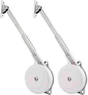 Douper 70N-120N Professional Soft Close Lid Support Hinge, Safety Hydraulic Lid Stay Automatic Slow Lowering Toy Box Damper Buffer for Storage Treasure Chest Cabinet Door, Pack of 2