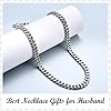 KORAS Gifts for Husband, Mens Gift for Husband 8mm Cuban Chain Necklace for Him, Valentines Gifts for Him, Jewellery Presents for Birthday Christmas Anniversary #1