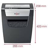 Rexel, Niszczarka do Papieru Rexel Momentum X312, Tnie na Konfetti do 12 kartek (80 gsm), Poziom Bezpieczeństwa P-3, Pojemność Pojemnika na Ścinki 23L, Kolor Czarny (2104572EU)