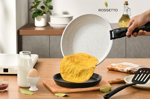 ROSSETTO – Set de cuisine comprenant 23 pièces. Une marmite, une sauteuse, des poêles et des casseroles le tout empliable, poignée amovible, Avec un revetement anti-adhésif, sans PFOA et PFOS – vue 7