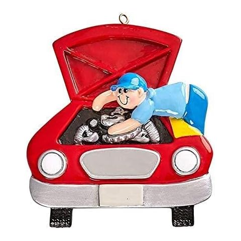 HOBBY HOME ACCESSORIES Personalized Mechanic Christmas Tree Ornament 2024 Auto Repair Technician Maintenance Mechanic Dad Car Lover - Free Personalized (Mechanic) Cover