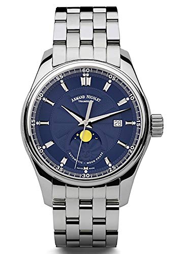 Gents-Wristwatch MH2 Date Moon Phase Analog Automatic - Armand Nicolet A640L-BU-MA2640A