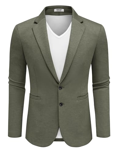 Image of COOFANDY Men's Casual Knit Blazer Two Button Lightweight Sport Coats Suit Jacket