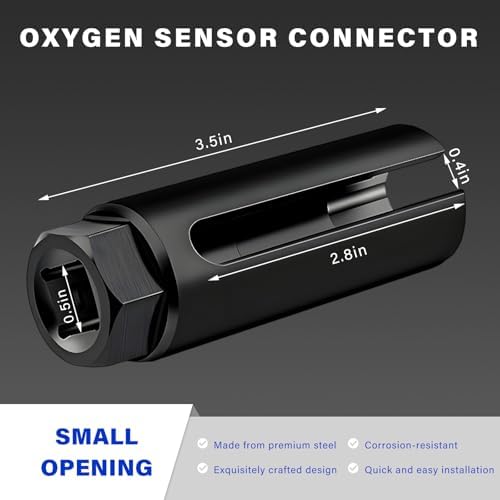 Oxygen Sensor Socket, 1/2 Inch Drive by 7/8 Inch 6-Point O2 Sensor Socket with Side Wire Cutout, Chrome Vanadium Steel Oxygen Sensors Removal Tool for Most Vehicles (Small Opening) — 사진 2