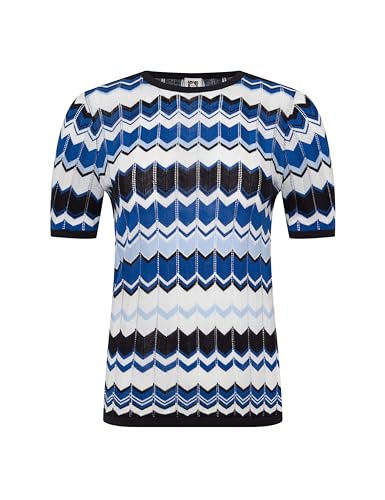 Anne Klein Women's Chevron Stitch Cap Sleeve Crew Neck