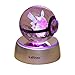 3d Crystal Ball Lamp Laser Engraving Image in the Ball LED Color Change Base (Pikachu)