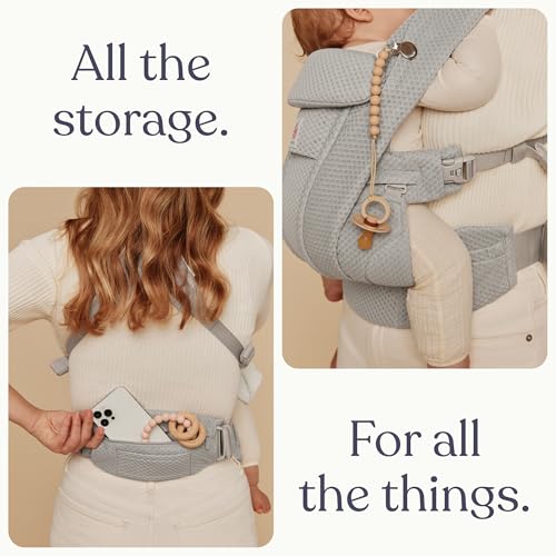 Ergobaby Omni Deluxe All-in-One Baby Carrier for Newborns from Birth up to 20kg, Ergonomic 4-Position Linen Baby Carrier Back Carrier Travel System, Natural Linen - Image 2