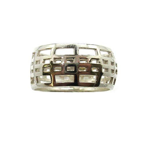 Bague en argent sterling 11mm fait main l'anneau moderne pour votre quotidien