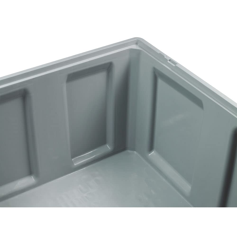 Logiplast 3 Stück Palettenbox LxBxH: 1200 x 1000 x 790 mm geschlossen mit 3 Kufen in grau