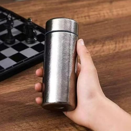 Compact Titanium Vacuum Insulated Bottle - 5.5x14cm Mini Leak-Proof Flask for Hot & Cold Beverages, Ideal Travel Companion - Image 3