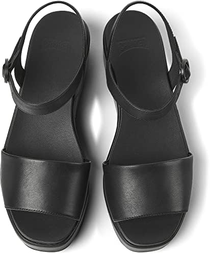 Camper Unisex 2-Strap Sandal Wedge, Black, 8 US Women | Image 2