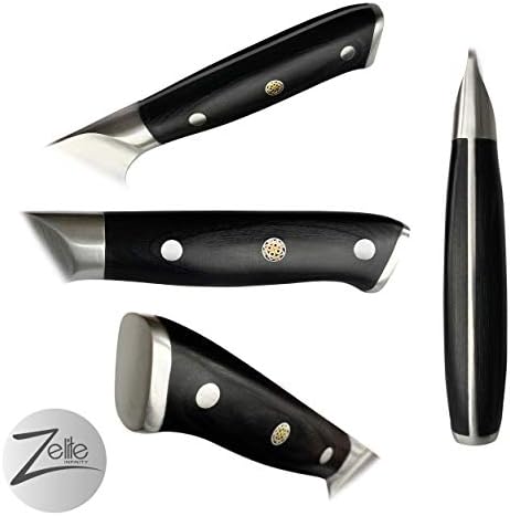 Zelite Infinity Paring Knife | Steel | Razor Sharp | Superb Edge Retention | Stain & Corrosion Resistant Chef Knives | Leather Sheath | Alpha-Royal German | 4 Inches