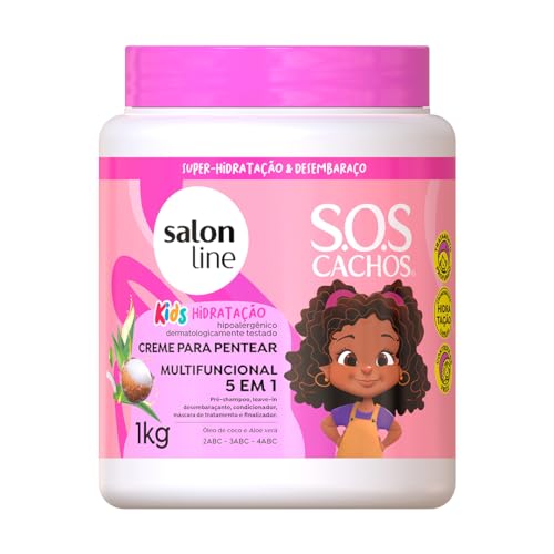 Salon Line, Creme para Pentear, SOS Cachos Kids, Hidratação 5 em 1, Vegano - Para Cabelos ... Salon Line, Creme para Pentear, SOS Cachos Kids, Hidratação 5 em 1, Vegano - Para Cabelos ...