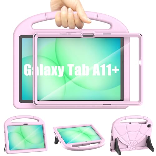 Dziecięce etui do Samsung Galaxy Tab A11+ Plus 11" 2025/Galaxy Tab A9+ Plus 11" 2023, Patamiyar odporne na uderzenia Samsung A11 Plus/A9 Plus, etui na tablet z folią ochronną na wyświetlacz uchwyt
