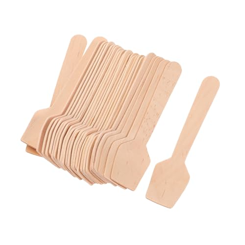 MAGICLULU 300 Piezas Mini Cuchara De Madera Cucharas Pequeñas Para Postre Para Degustación De Helado Yogur Postres Fiestas y Catering Utensilios Pequeños De Madera Natural