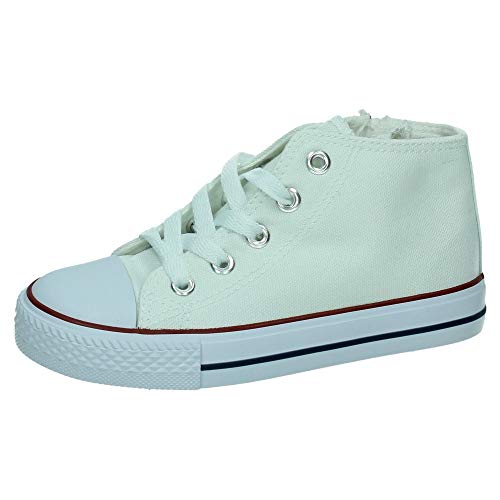 DEMAX A15A Zapatillas Lona NIÑA Zapatillas Blanco 35