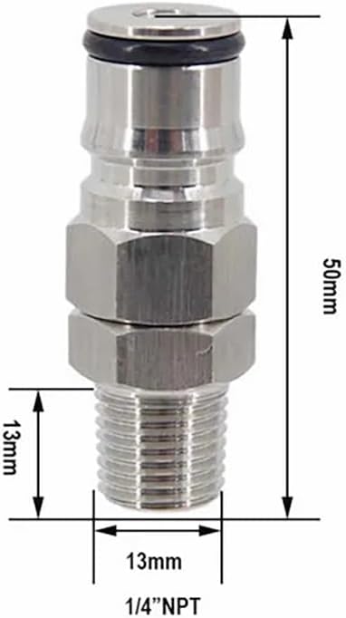 19/32'' Ball Lock Post, Gas/Liquid Corny Keg Adapter, 1/4'' Male NPT Thread Bulkhead Beer Dispenser Homebrew Carbonation Keg(Ball lock post)