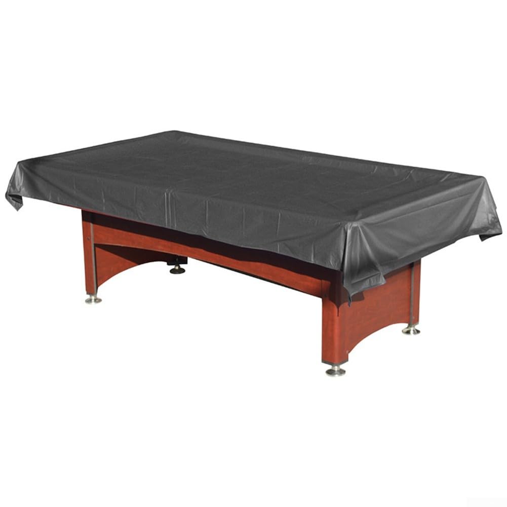 Housse de billard en PVC robuste pour protéger vos tables de la poussière et de l'eau (276 x 169 cm, noir)