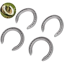 Aluminium Alloy Horseshoe Kit, 4pcs Horse Shoe Horse Riding Tool Equipment Accessories for Horseshoe, 12cm / 4.7in