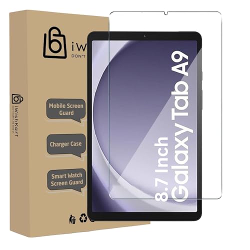 Image of compatible with Samsung Galaxy Tab A9 8.7 Inch Tempered Glass Screen Protector Guard Full Screen Coverage Edge to Edge with Easy Installation kit | Anti-Scratch & Smudge Proof | TabA9