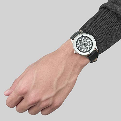 Humism Kato Kinetic Automatique Acier Saphir Blanc Noir Cuir Unisexe, bracelet – vue 4