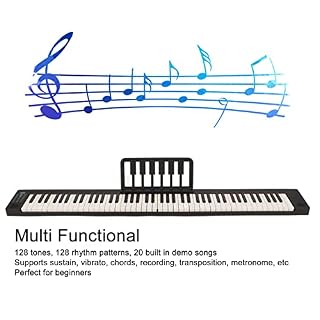 Bewinner Clavier de Piano Pliant 88 Touches, Piano Numérique à Clavier électrique avec Alimentation et étui de Transport… - Les Beatles, Paul McCartney, John Lennon, RIngo Starr, George Harrison Bewinner Clavier de Piano Pliant 88 Touches, Piano Numérique à Clavier électrique avec Alimentation et étui de Transport… – Image 4
